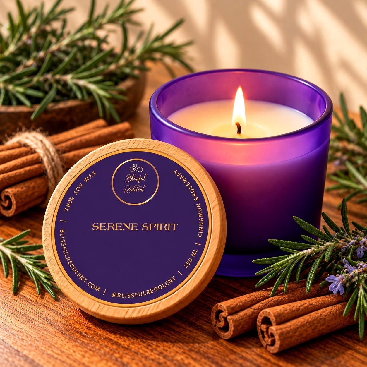 Serene Spirit signature fragrance candle